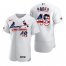 St.Louis Cardinals #48 Harrison Bader Mens Nike White Fluttering USA Flag Limited Edition Authentic MLB Jersey