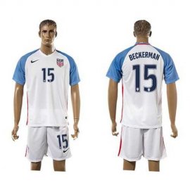 USA #15 Beckerman Home Soccer Country Jersey