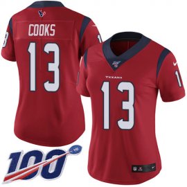 Nike Houston Texans #13 Brandin Cooks Red Alternate Womens Stitched NFL 100th Season Vapor Untouchable Limited Jersey