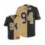 Nike New Orleans Saints #94 Cameron Jordan Black/Gold Mens Stitched NFL Elite Split Jersey