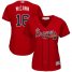 Atlanta Braves #16 Brian McCann Red Alternate Womens Stitched MLB Jersey