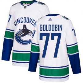 Adidas Vancouver Canucks #77 Nikolay Goldobin White Road Authentic Stitched NHL Jersey