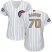 Chicago Cubs #70 Joe Maddon White(Blue Strip) 2017 Gold Program Cool Base Womens Stitched MLB Jersey