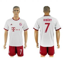 Bayern Munchen #7 Ribery White Soccer Club Jersey
