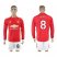Manchester United #8 Mata Red Home Long Sleeves Soccer Club Jersey