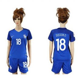 Womens France #18 Sissoko Home Soccer Country Jersey