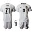 Italy #21 Pirlo Away Kid Soccer Country Jersey