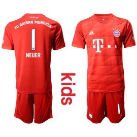 Bayern Munchen #1 Neuer Home Kid Soccer Club Jersey