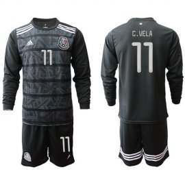 Mexico #11 C.Vela Home Long Sleeves Soccer Country Jersey