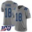 Nike Indianapolis Colts #18 Peyton Manning Gray Mens Stitched NFL Limited Inverted Legend 100th Season Jersey