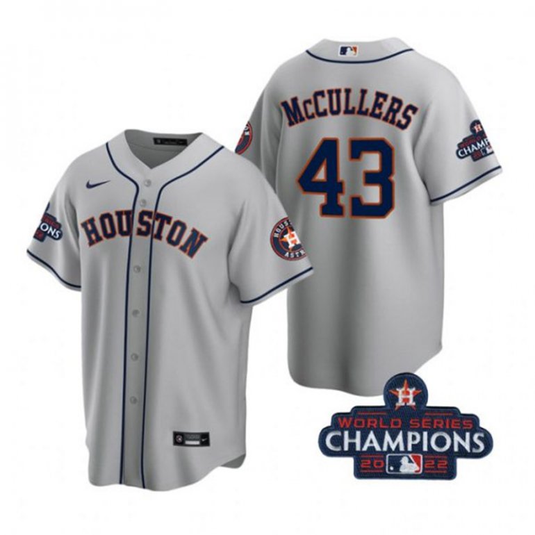 Astros 43 Lance Mccullers Gray 2022 World Series Champions Cool Base Jersey Astros 43 Lance Mccullers Gray 2022 World Series Champions Cool Base Jersey