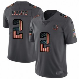 Indianapolis Colts #2 Carson Wentz Nike 2018 Salute to Service Retro USA Flag Limited NFL Jersey
