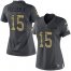 Nike Houston Texans #15 Will Fuller V Black Womens Stitched NFL Limited 2016 Salute to Service Jersey