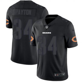 Nike Chicago Bears #34 Walter Payton Black Mens Stitched NFL Limited Rush Impact Jersey