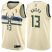 Nike Milwaukee Bucks #13 Jordan Nwora 2021 NBA Finals Champions Swingman City Edition Jersey Cream Mens