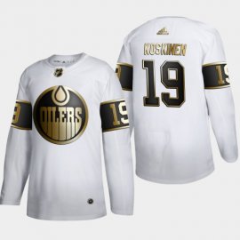 Edmonton Oilers #19 Mikko Koskinen Mens Adidas White Golden Edition Limited Stitched NHL Jersey