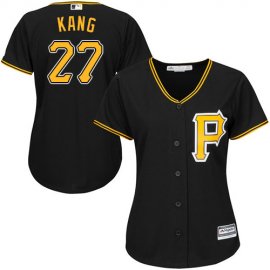 Pittsburgh Pirates #27 Jung-ho Kang Black Alternate Womens Stitched MLB Jersey