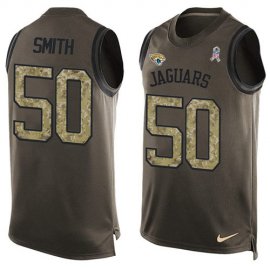 Nike Jacksonville Jaguars #50 Telvin Smith Green Mens Stitched NFL Limited Salute To Service Tank Top Jersey