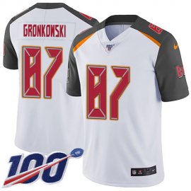 Nike Tampa Bay Buccaneers #87 Rob Gronkowski White Mens Stitched NFL 100th Season Vapor Untouchable Limited Jersey