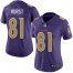 Nike Baltimore Ravens #81 Hayden Hurst Purple Womens Stitched NFL Limited Rush Jersey