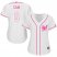 Milwaukee Brewers #6 Lorenzo Cain White/Pink Fashion Womens Stitched MLB Jersey