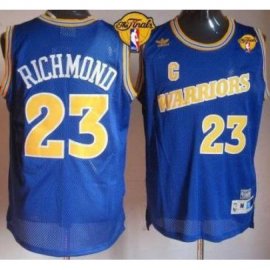 Warriors #23 Mitch Richmond Blue Throwback The Finals Patch Stitched NBA Jersey