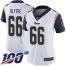 Nike Los Angeles Rams #66 Austin Blythe White Womens Stitched NFL 100th Season Vapor Untouchable Limited Jersey