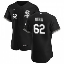 Chicago White Sox #62 Zack Burdi Mens Nike Black Alternate 2020 Authentic Player MLB Jersey