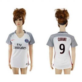 Womens Paris Saint-Germain #9 Cavani Sec Away Soccer Club Jersey