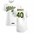 Oakland Athletics #40 Chris Bassitt Mens Nike White Home 2020 Authentic Player MLB Jersey