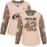 Adidas Carolina Hurricanes #42 Gustav Forsling Camo Authentic 2017 Veterans Day Womens Stitched NHL Jersey