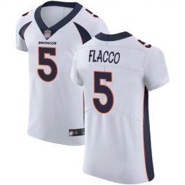 Nike Denver Broncos #5 Joe Flacco White Mens Stitched NFL Vapor Untouchable Elite Jersey