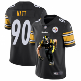Pittsburgh Steelers #90 T.J. Watt Mens Nike Player Signature Moves Vapor Limited NFL Jersey Black