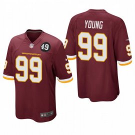 Washington Football Team #99 Chase Young Mens Nike Burgundy Bobby Mitchell Uniform Patch NFL Game Jersey