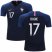 France #17 Digne Home Kid Soccer Country Jersey