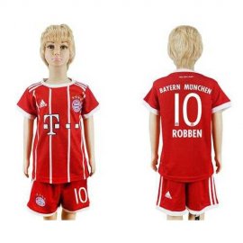 Bayern Munchen #10 Robben Home Kid Soccer Club Jersey