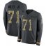 Nike Cleveland Browns #71 Jedrick Wills JR Anthracite Salute to Service Youth Stitched NFL Limited Therma Long Sleeve Jersey