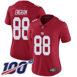 Nike New York Giants #88 Evan Engram Red Womens Stitched NFL Limited Inverted Legend 100th Season Jersey
