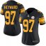 Nike Pittsburgh Steelers #97 Cameron Heyward Black Womens Stitched NFL Limited Rush Jersey