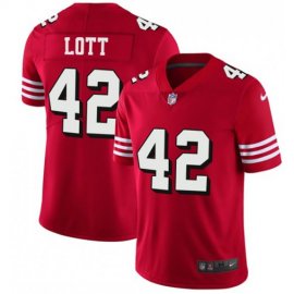 Nike San Francisco 49ers #42 Ronnie Lott Red Team Color Mens Stitched NFL Vapor Untouchable Limited II Jersey
