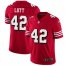 Nike San Francisco 49ers #42 Ronnie Lott Red Team Color Mens Stitched NFL Vapor Untouchable Limited II Jersey