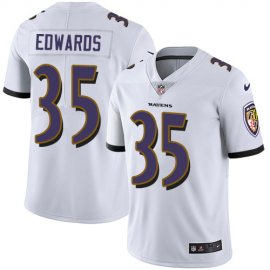 Nike Baltimore Ravens #35 Gus Edwards White Youth Stitched NFL Vapor Untouchable Limited Jersey
