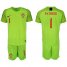 Portugal #1 Patricio Shiny Green Goalkeeper Soccer Country Jersey