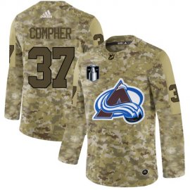 Adidas Colorado Avalanche #37 J.T. Compher Camo 2022 Stanley Cup Final Patch Authentic Stitched NHL Jersey Mens