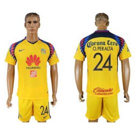 America #24 O.Peralta Sec Away Soccer Club Jersey