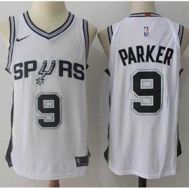 Mens Nike San Antonio Spurs #9 Tony Parker White NBA Swingman Jersey
