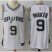 Mens Nike San Antonio Spurs #9 Tony Parker White NBA Swingman Jersey