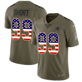 Nike Carolina Panthers #99 Kawann Short Olive/USA Flag Mens Stitched NFL Limited 2017 Salute To Service Jersey