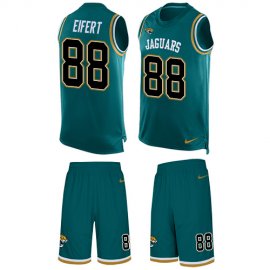 Nike Jacksonville Jaguars #88 Tyler Eifert Teal Green Alternate Mens Stitched NFL Limited Tank Top Suit Jersey