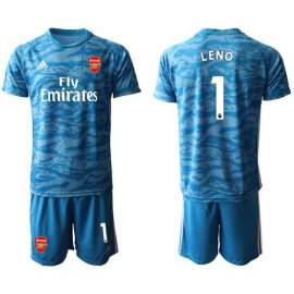 Arsenal #1 Leno Light Blue Goalkeeper Soccer Club Jersey
